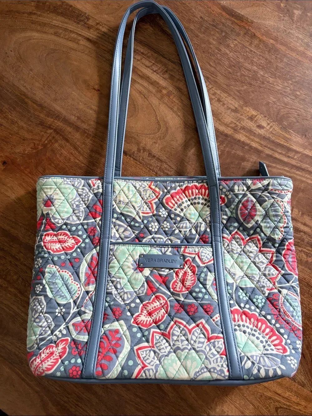 Vera Bradley 14"x11" Shoulder Tote Bag Purse Nomadic Floral Pattern 2016